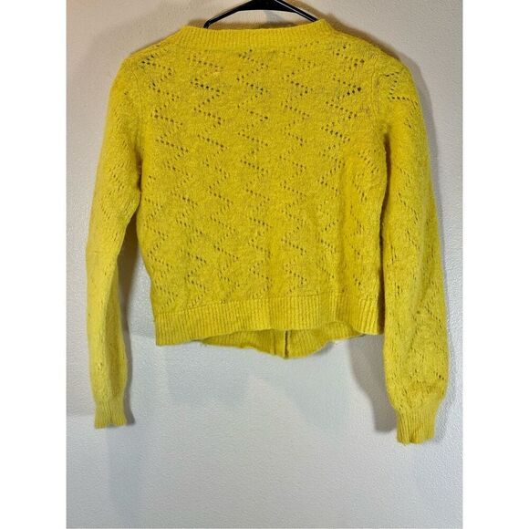Part Two Ninellpw Wool Alpaca Blend Knitted Button Up Yellow Cardigan Womens XS - Picture 4 of 11